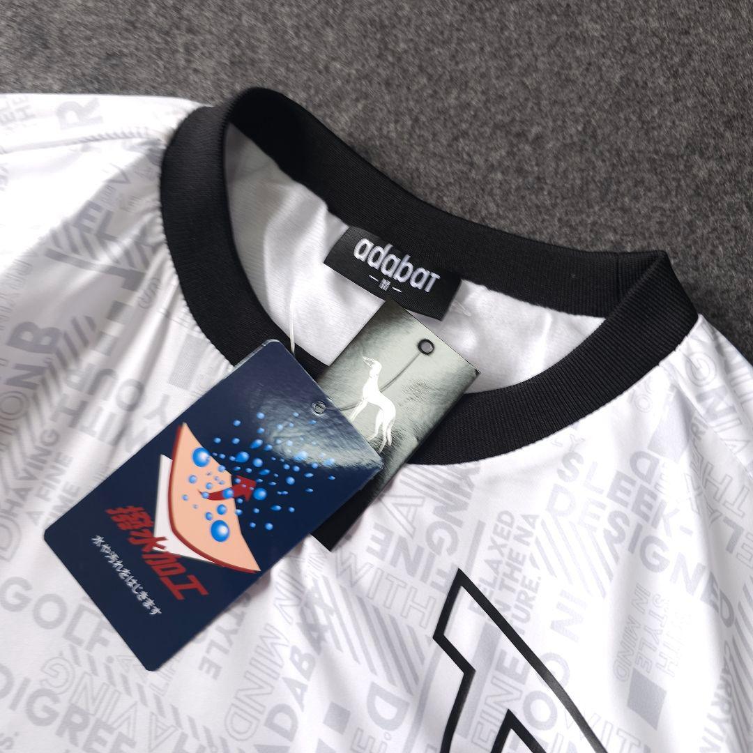 新品【アダバット】2023年総柄ロゴネーム 裏薄起毛 長袖プルオーバーブルゾンM