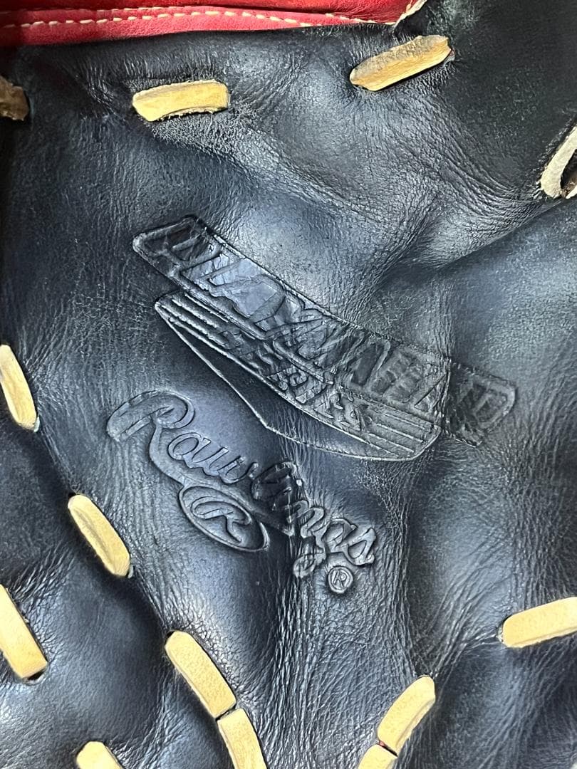 Rawlings 少年軟式用グローブ 黒/赤 内野用 美品