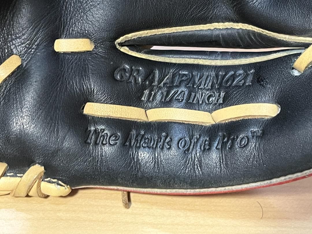 Rawlings 少年軟式用グローブ 黒/赤 内野用 美品