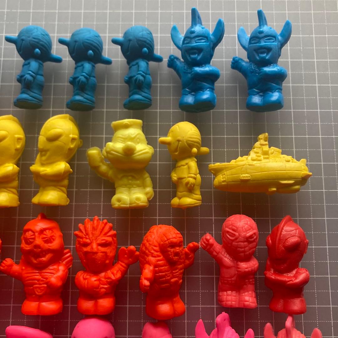 スパイダーマン ポパイ ウルトラマン 怪獣 怪人 消しゴム パチ消し フィギュア