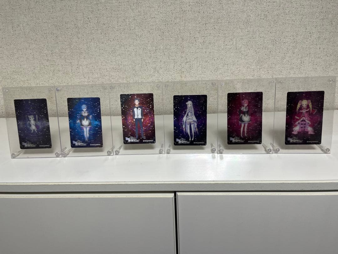 リゼロ　日本製カード　ディスプレイ付　6種