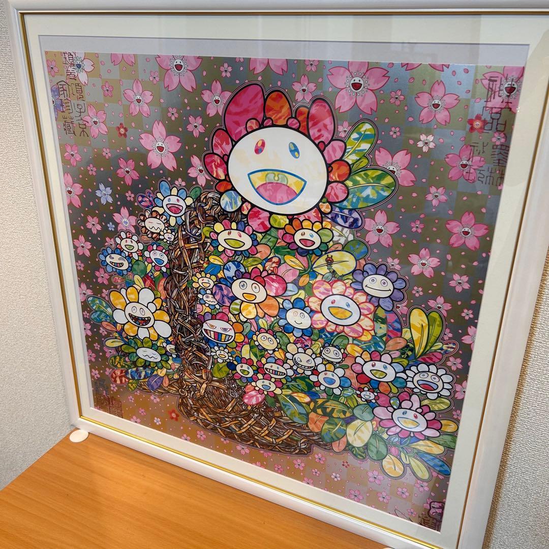 【限定額縁付き】村上隆 「花畑」へのオマージュ