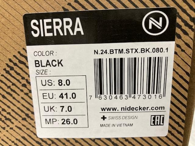 定価￥41800 25 ナイデッカー SIERRA シエラ Black 26cm