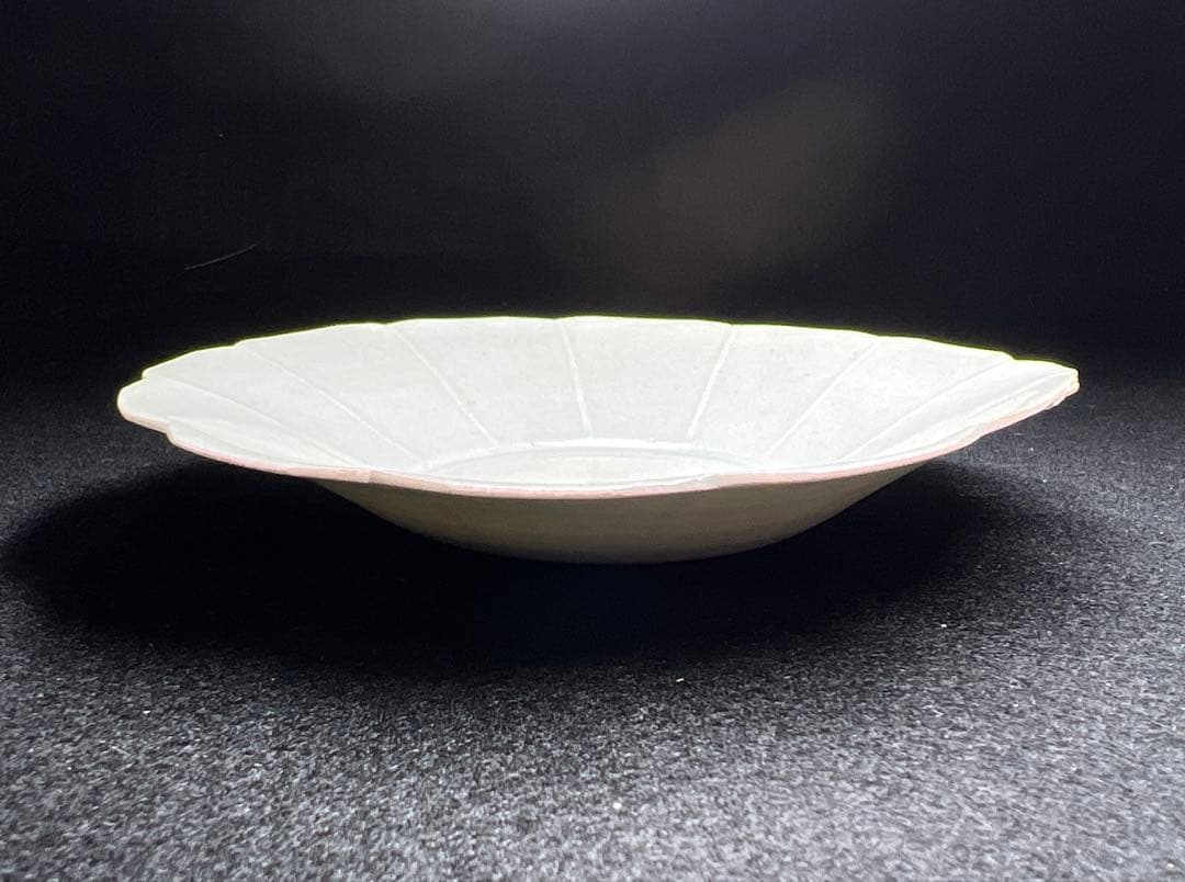 中国宋時代　青白磁薄手皿　幅約12.8㎝　東Y7-1226☆2Fタカサ