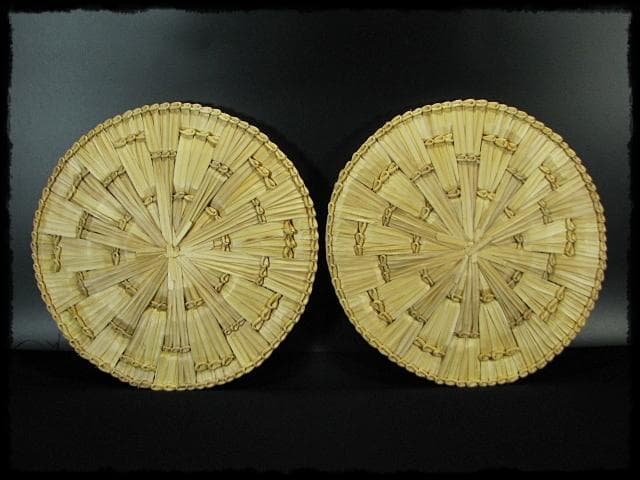 円座 5枚揃 茶道具 露地道具 網代 立礼 座布団 f316