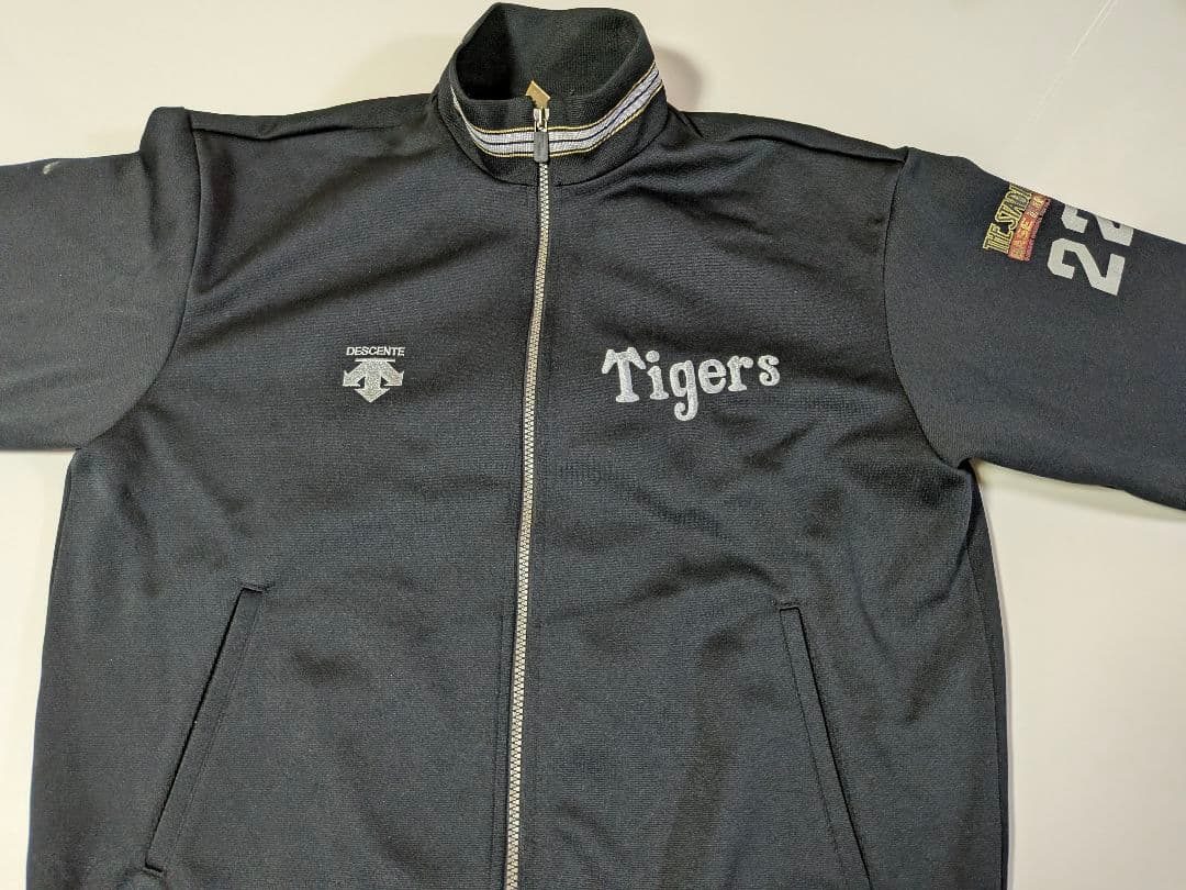 80s デサント 阪神タイガース　ジャージ トラックジャケット O ブラック 黒