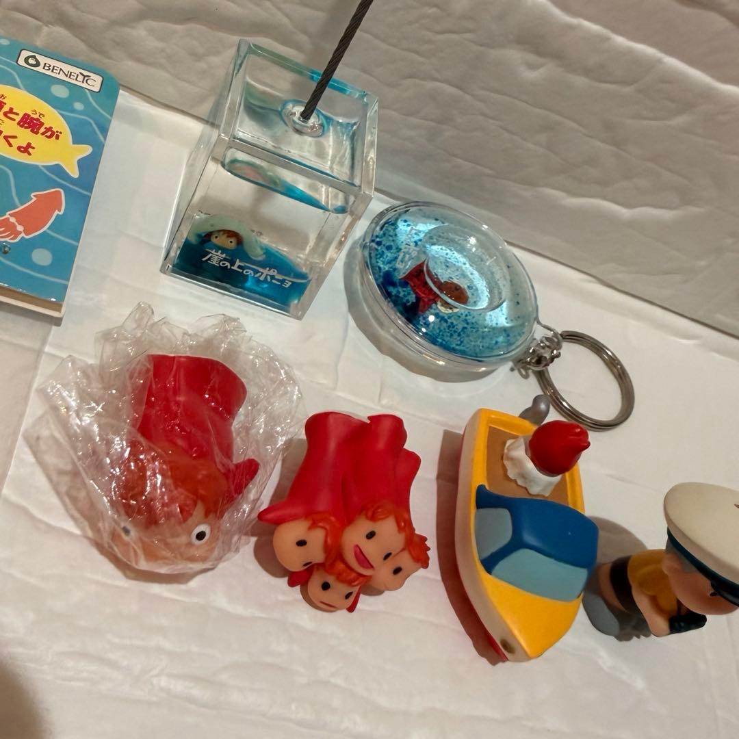 崖の上のポニョ　手のりソフビにんぎょう　アクアクリップ　キーホルダー他まとめ