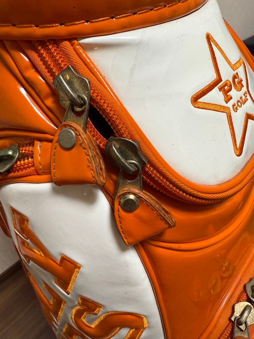 PEARLY GATES ゴルフバッグ 89 オレンジ/ホワイト