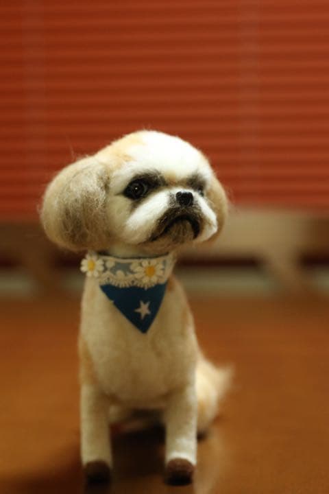 羊毛フェルト　シーズー