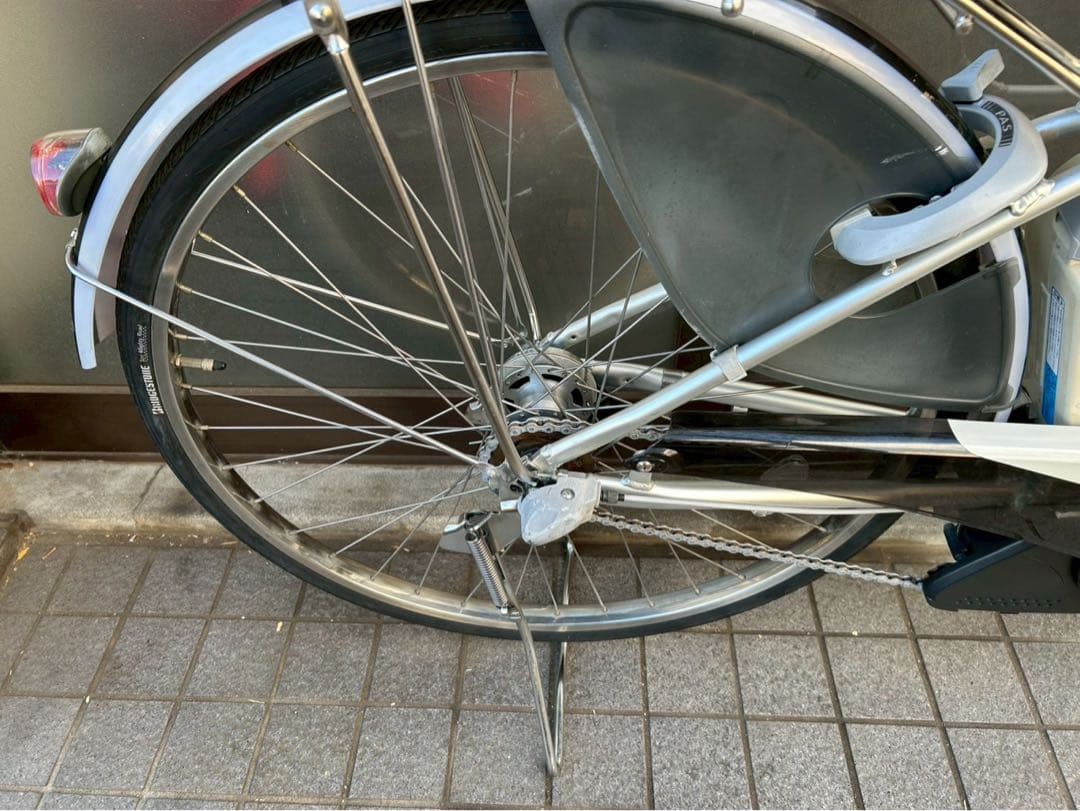 中古電動自転車 ヤマハパス 26インチ シルバー　横浜 No.3638
