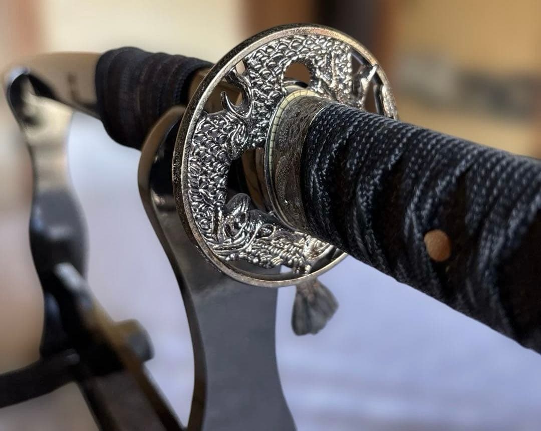 模造刀 真田幸村モデル 六文銭 台座付き 観賞用 コスプレ