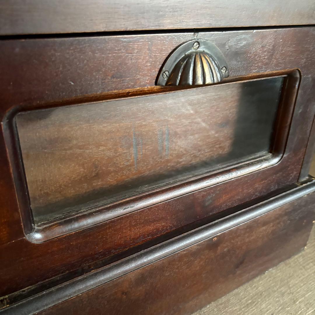 B-COMPANY シェル取手　3段キャビネット　チェスト　マホガニー