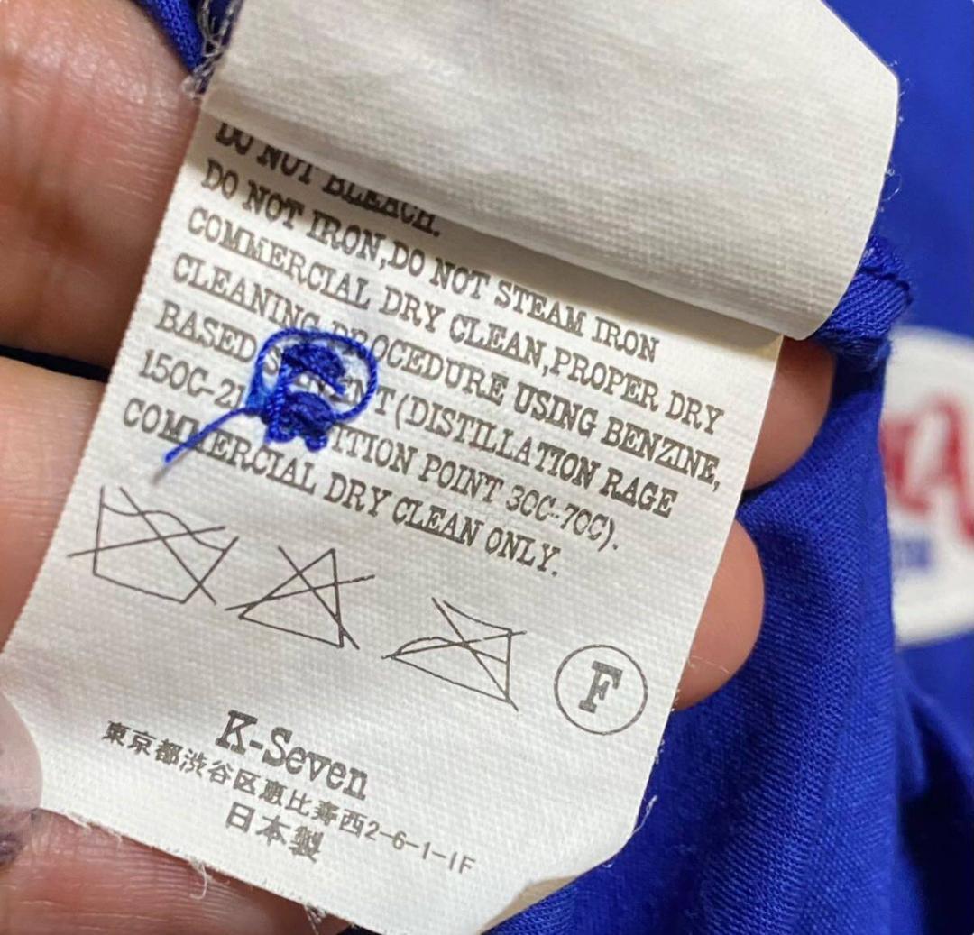 テンダーロイン ワッペン 半袖 ボーリングシャツ ブルー S