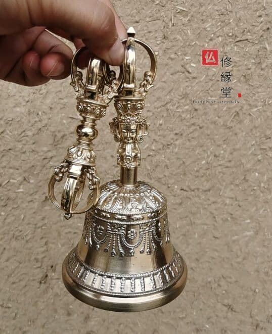 密教法具 金剛铃·五鈷杵 金剛杵 法器 真鍮製