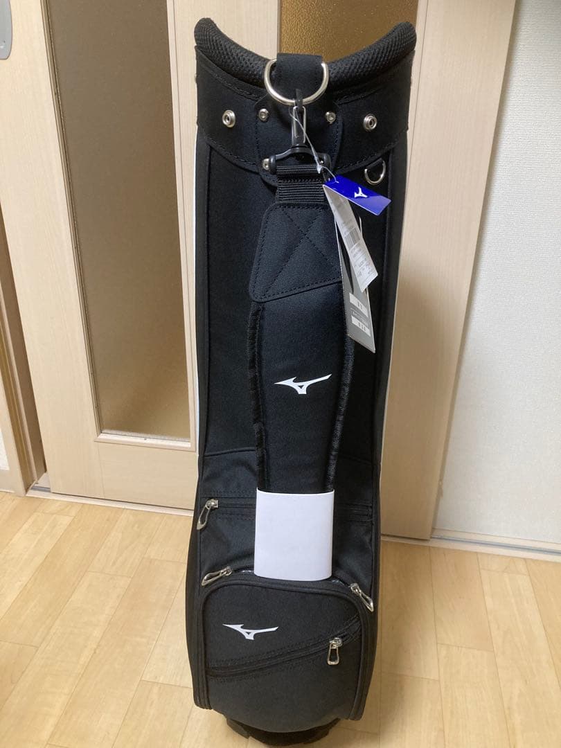 新品未使用　軽量キャディバッグ ミズノ　9.0型 ブラック×ホワイト