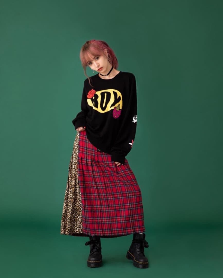 ROY refrect overjoy スカート　Mサイズ　青チェック