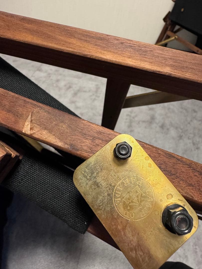 ハ*ー様 キャンプオンパレード　コンダクターズチェア　二脚セット　ジャンク