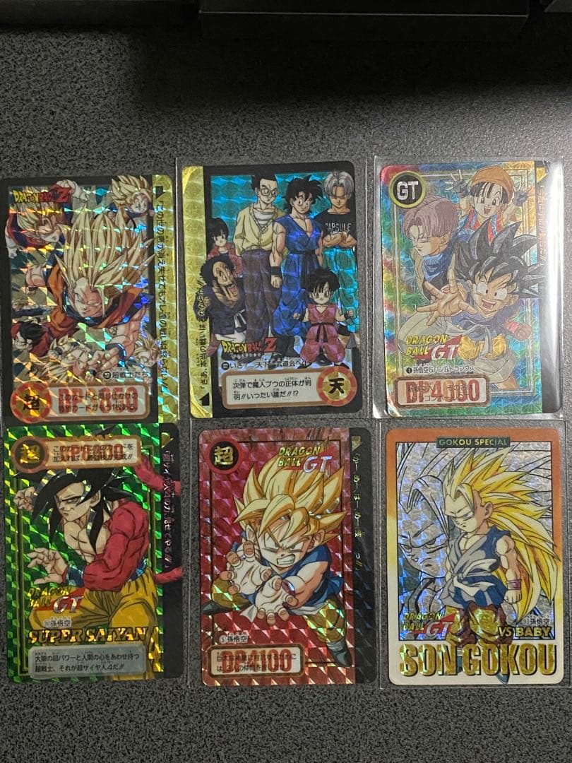 ドラゴンボールZ and GT カードダス　両面プリズム6枚セット