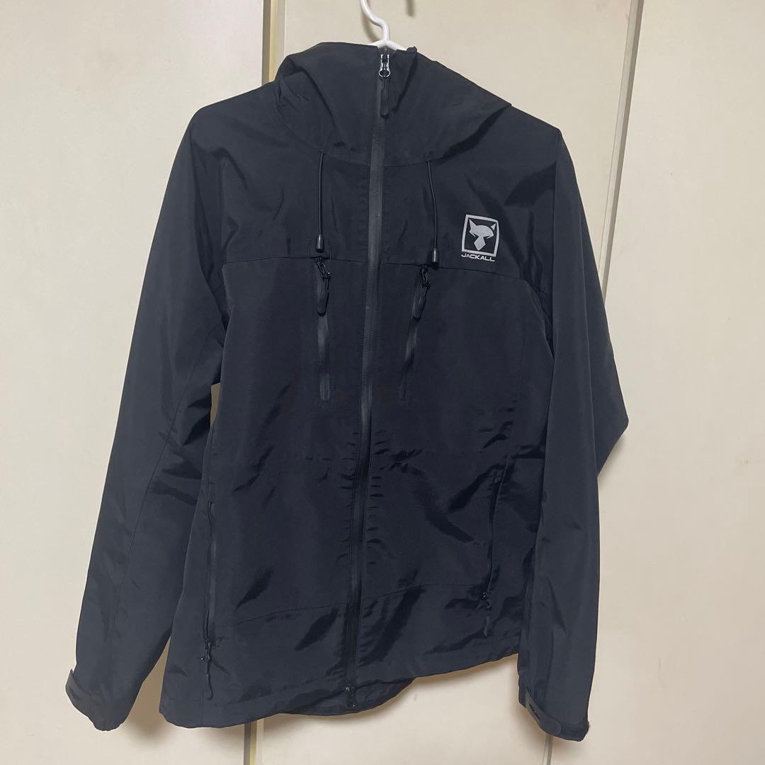 JACKALL フィッシングウェア　フード付きナイロンジャケット ブラック