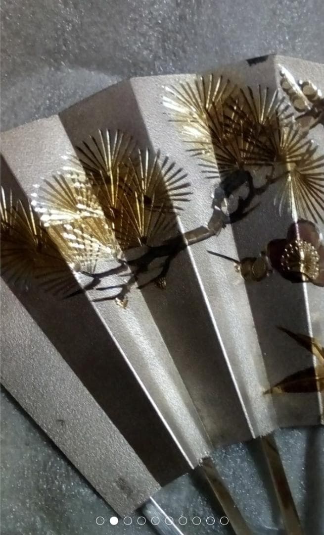 武比古　純銀扇8号純銀刻印あり銀98g定価28万6千円ケース無し