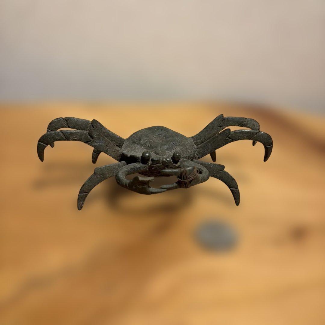 カニ 蟹 金属工芸品 大きい 約13.3㎝