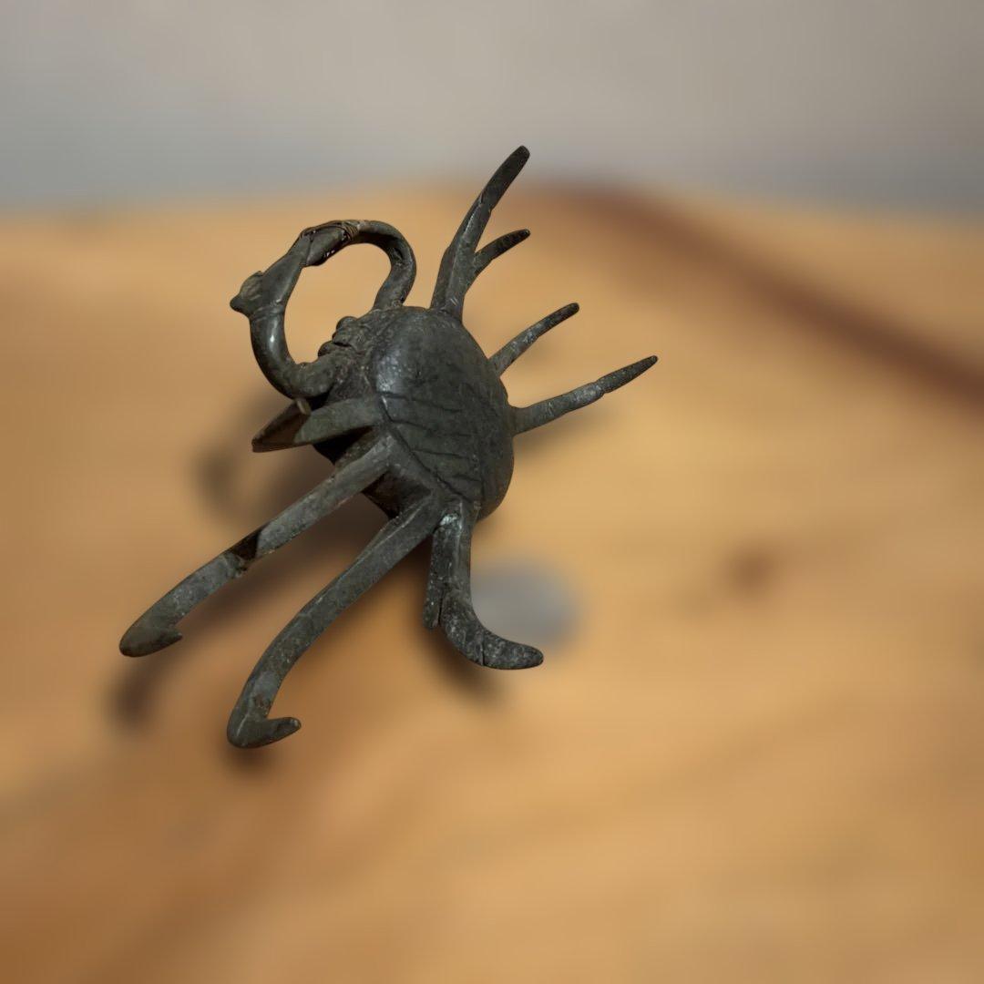 カニ 蟹 金属工芸品 大きい 約13.3㎝