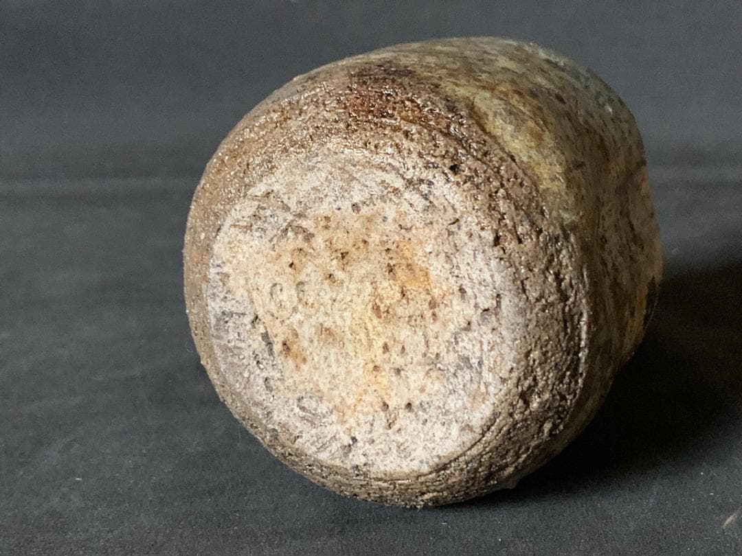 唐津焼 三里窯 浜本洋好造 掛花入 旅枕 共箱 茶道具 896