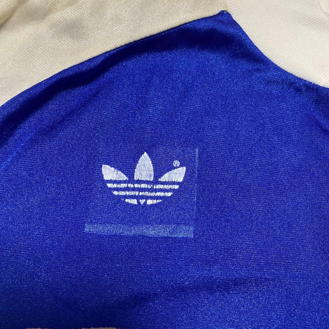 ⭐️値下げしました！adidas サッカーシャツ 青/白 14番80年代フランス製