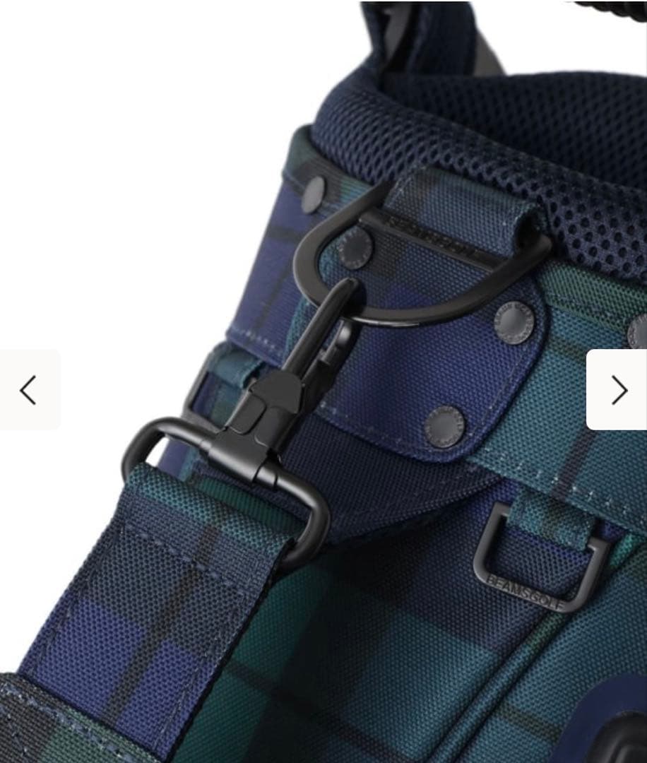 【新品未使用】BEAMS GOLF キャディバッグ ネイビー・チェック