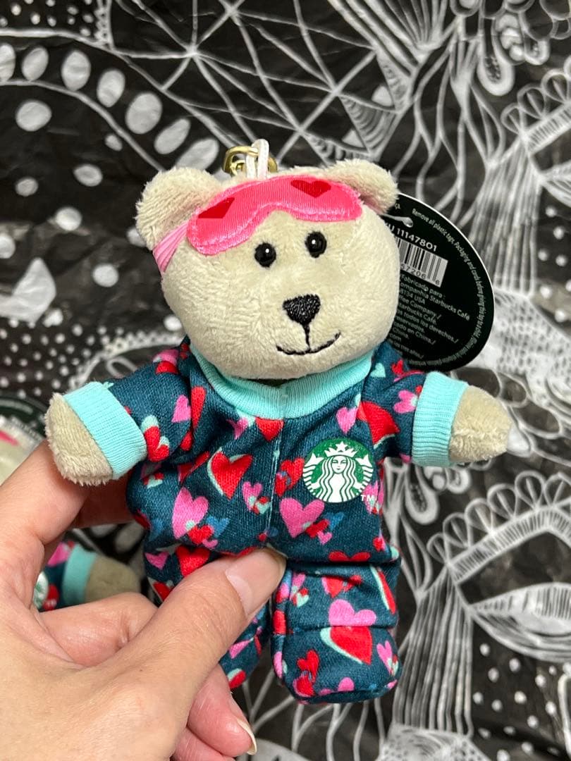 スターバックス　メキシコ　バレンタイン　ミニベアリスタ　キーチェーン　セット