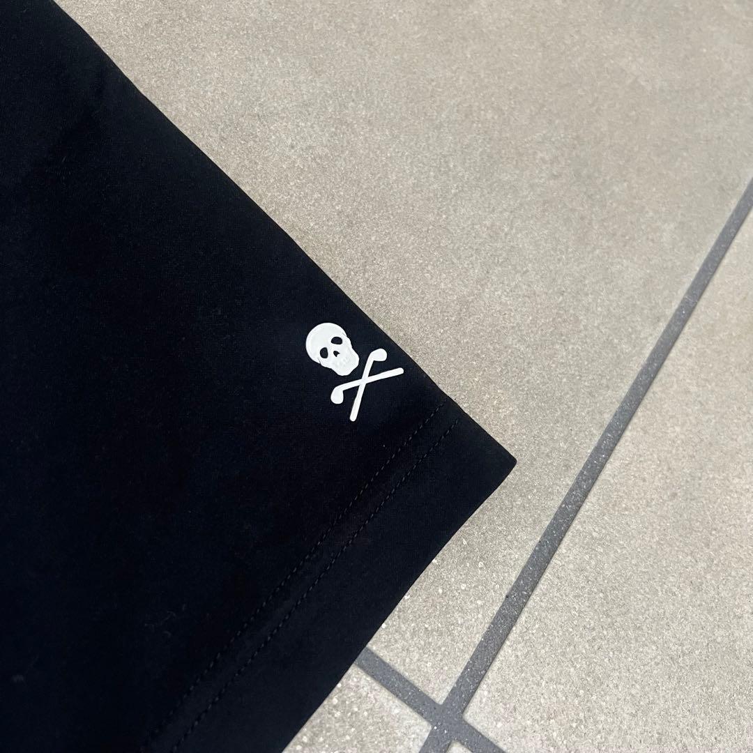 MARK&LONA マークアンドロナ　モックネック　半袖シャツ　メンズ　黒　ロゴ