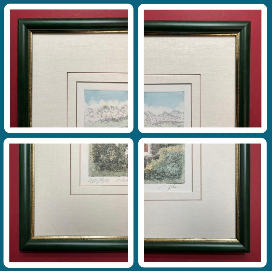 絵画・額縁・版画・織田 義郎・新品未使用・ノイシュバンシュタインⅫ・美術品・雑貨