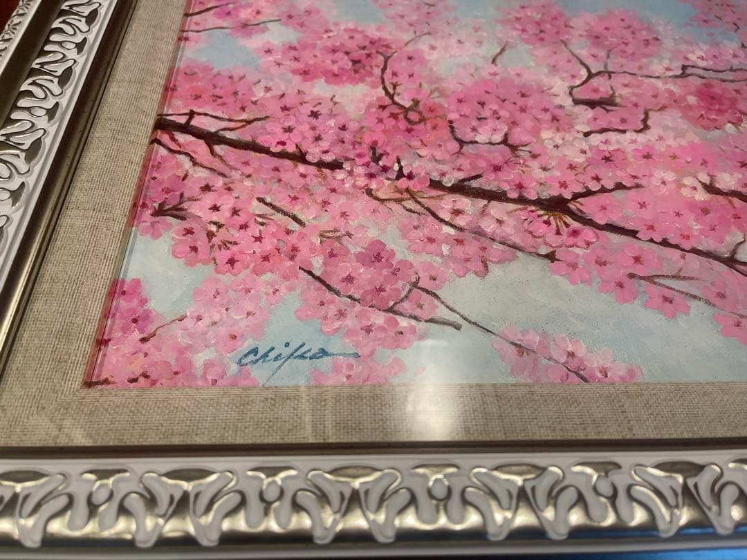 内藤千恵 桜の花 1960年 日本画