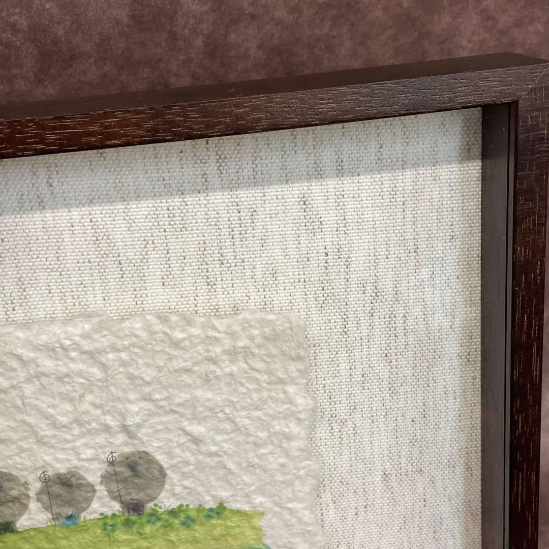 【美品】御木幽石　夢　地蔵 和紙 ファブリックパネル 大