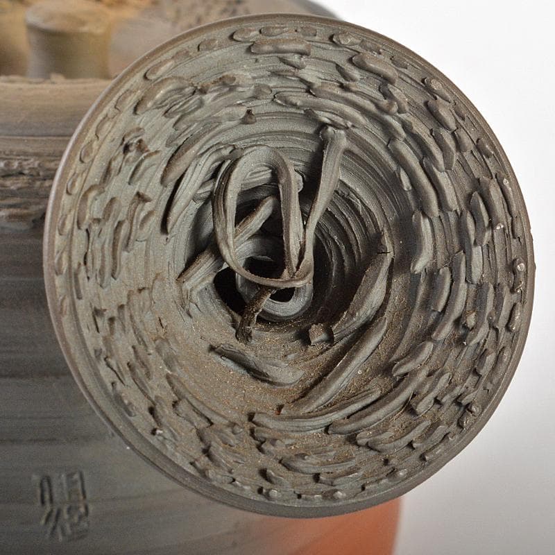 煎茶道具　萬古焼　森伊呂久造　横手急須　箱付　M　R7180