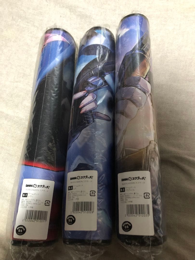 ブラックラグーン　プレイマット　3点セット　レヴィ　エダ　バラライカ