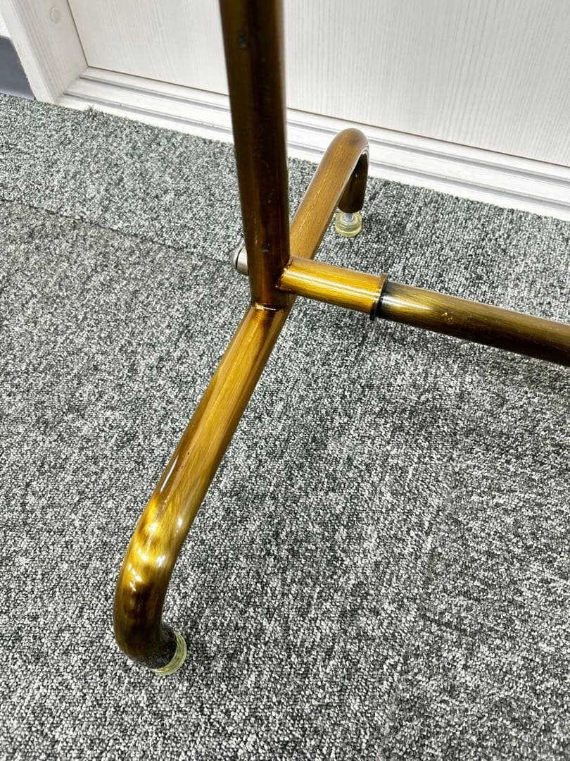 【超美品】 ハンガーラック アンティークゴールド 90cm 2本分