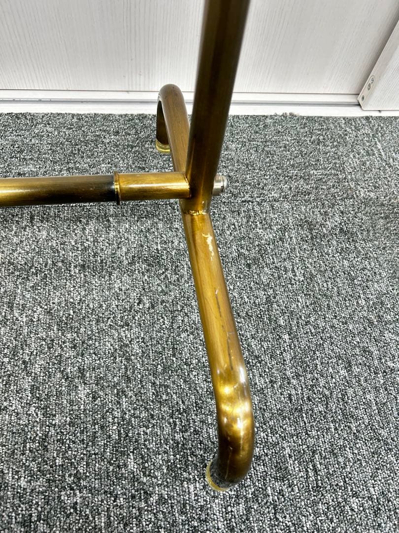 【超美品】 ハンガーラック アンティークゴールド 90cm 2本分