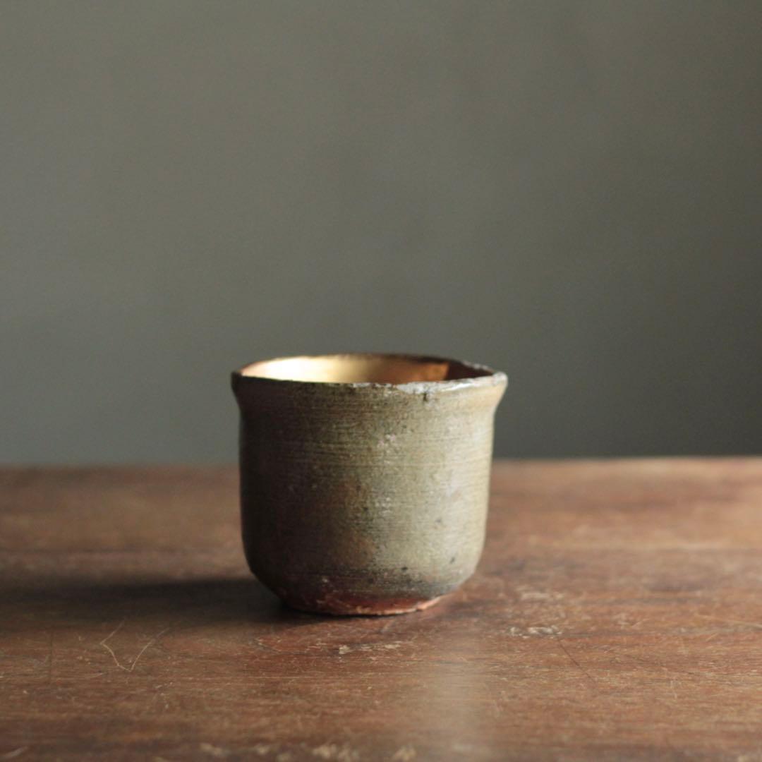 信楽 筒茶碗 古美術 古道具 アンティーク 信楽焼 直しあり