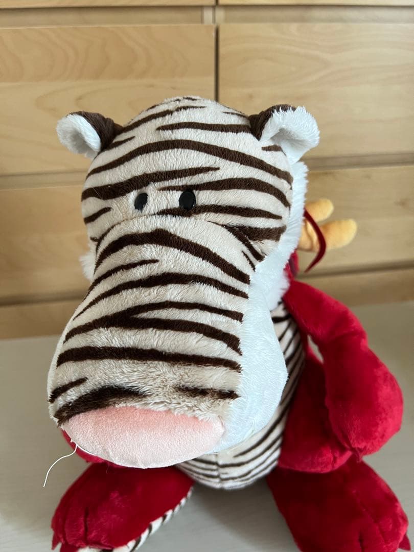 【入手困難美品】NICI ホワイトタイガー トラ ドラゴン ぬいぐるみ 大きめ