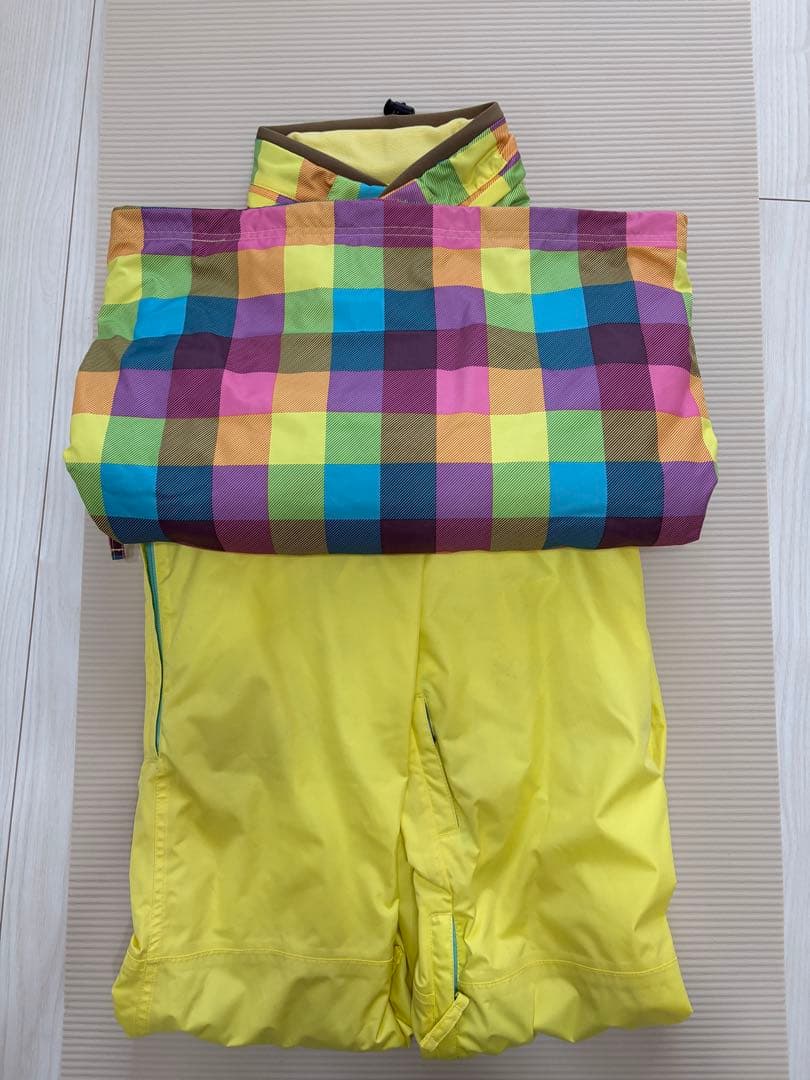 Sista.J マルチカラー チェック柄 スノーボードウェア