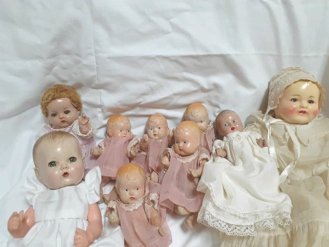 アンティークドール　五つ子ベビー　希少な五人セット　可愛い赤ちゃん♪