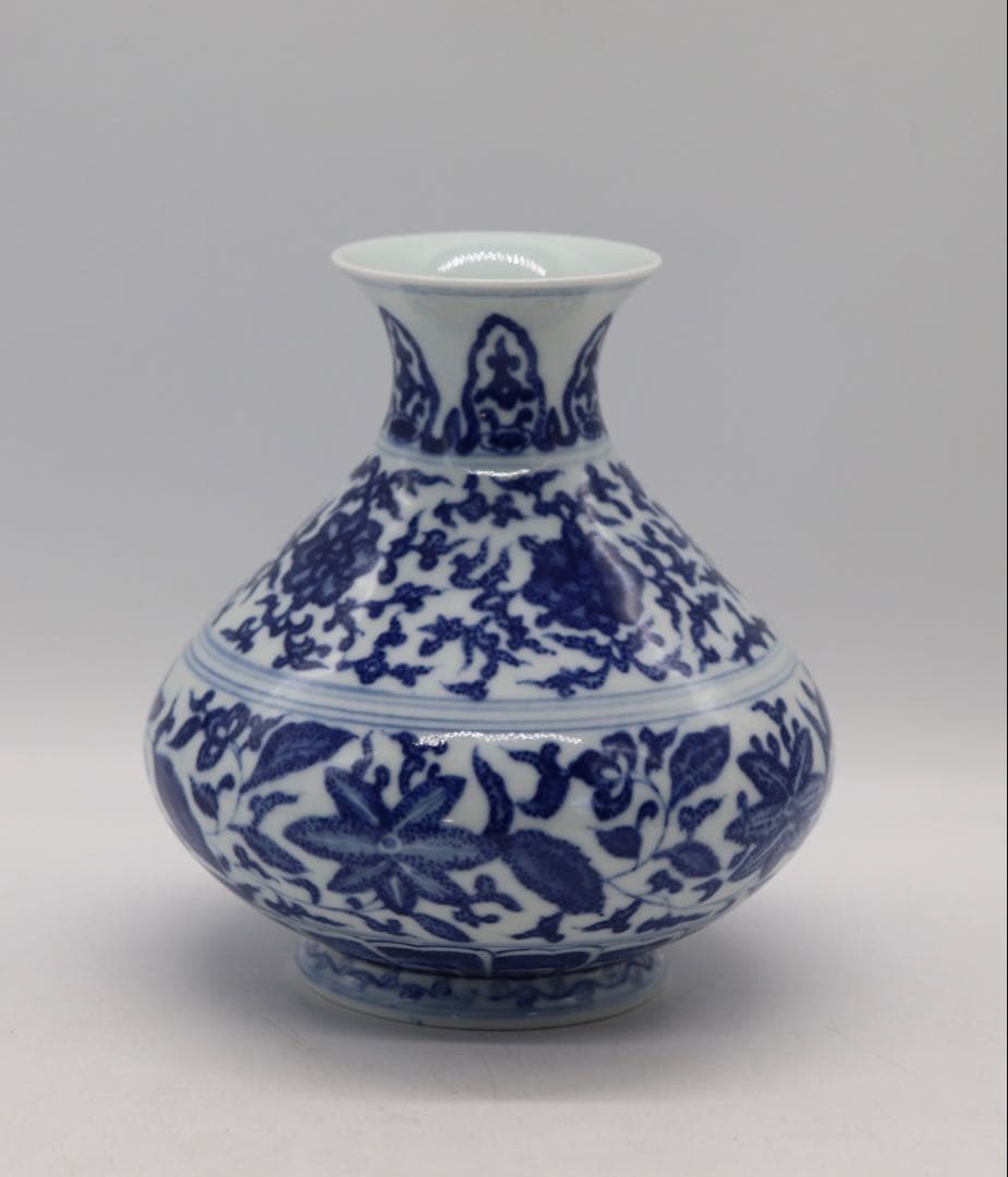 中国　染付　瓶　大清雍正年製　送料込み1223