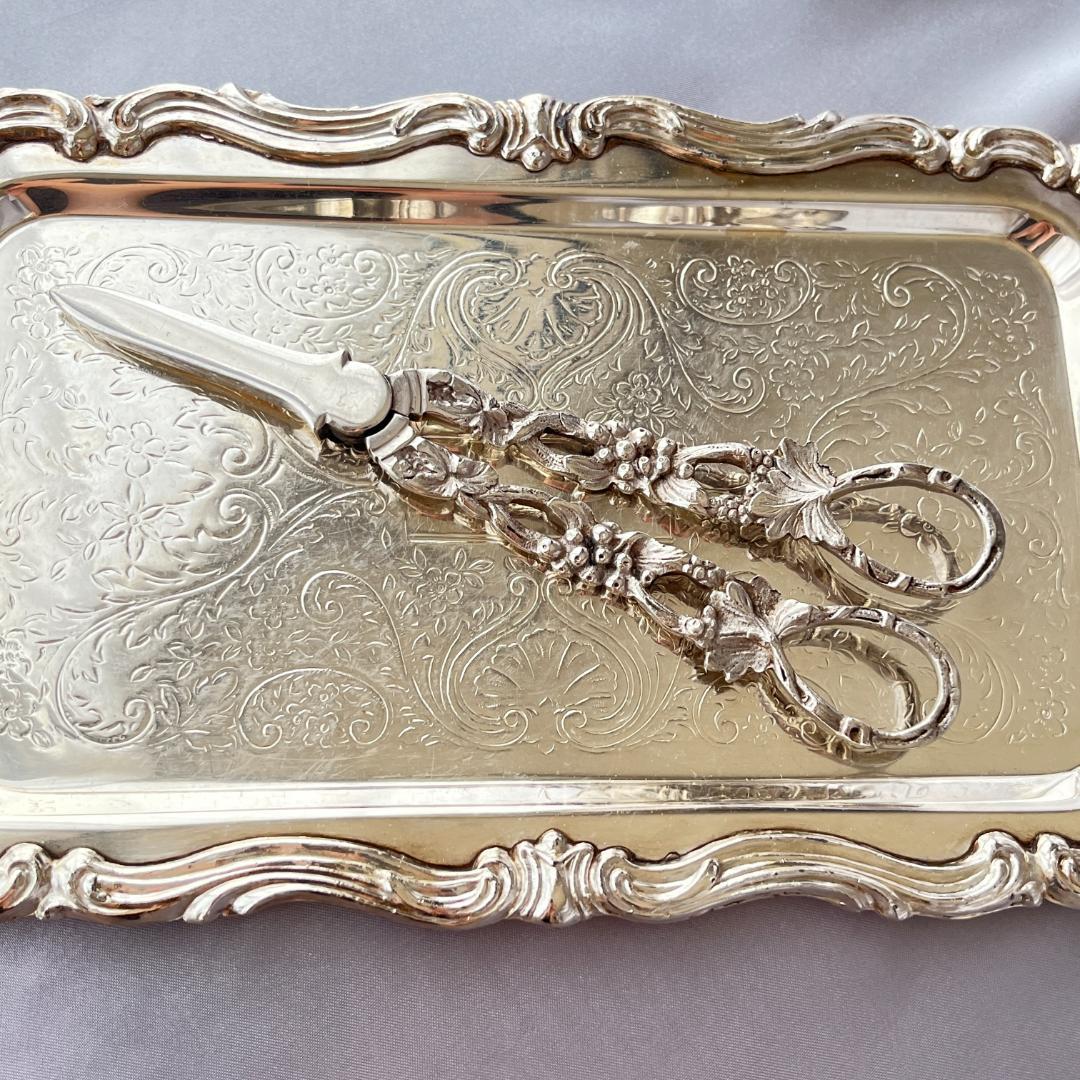 【英国】 グレープシザー / 葡萄鋏【シルバープレート】