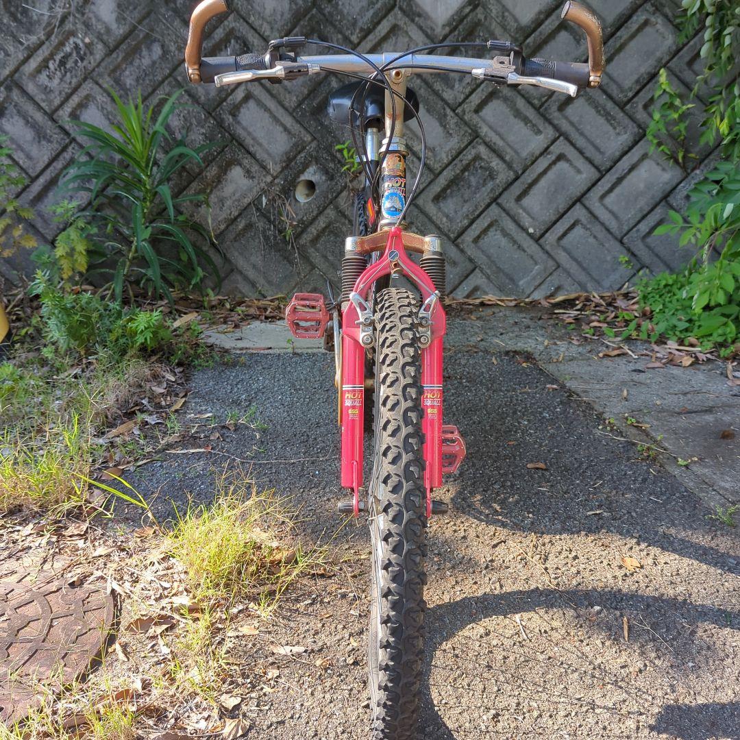 マウンテンバイク　HOTSQUALL 26インチ　ショック付き　鉄フレーム現状車