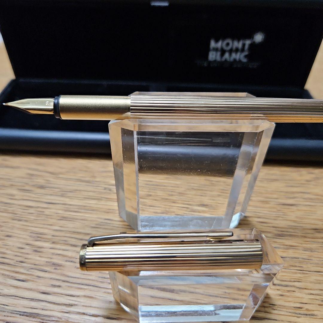 【超美品】モンブラン ノブレス ゴールド ダイヤモンドカット２０金張 １４金