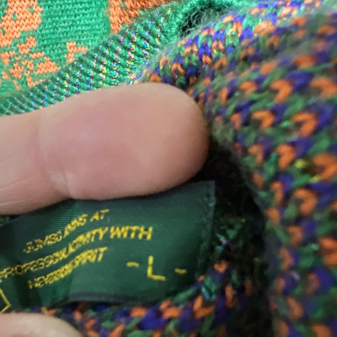 美品　J's ジャンボ尾崎　セーター　ニット　ブリヂストンスポーツ　L 緑　紺