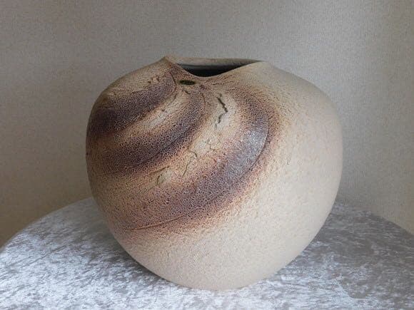 信楽焼　花瓶　花器　手作り　美峰　美杉　インテリア　箱付