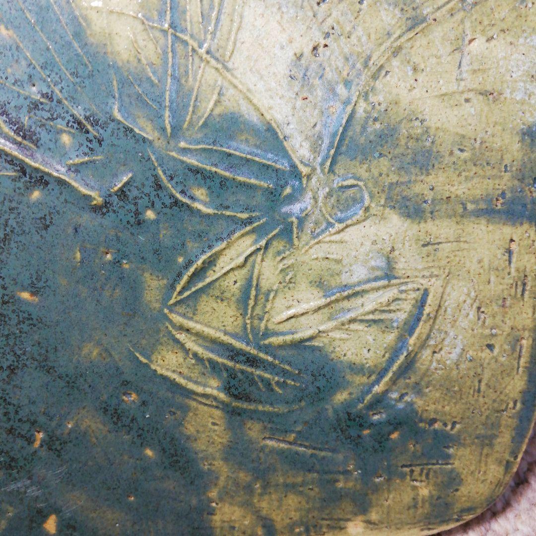 鹿児島寿蔵 陶板 カマキリ インテリア 飾り 希少 レア 絵 ヴィンテージ