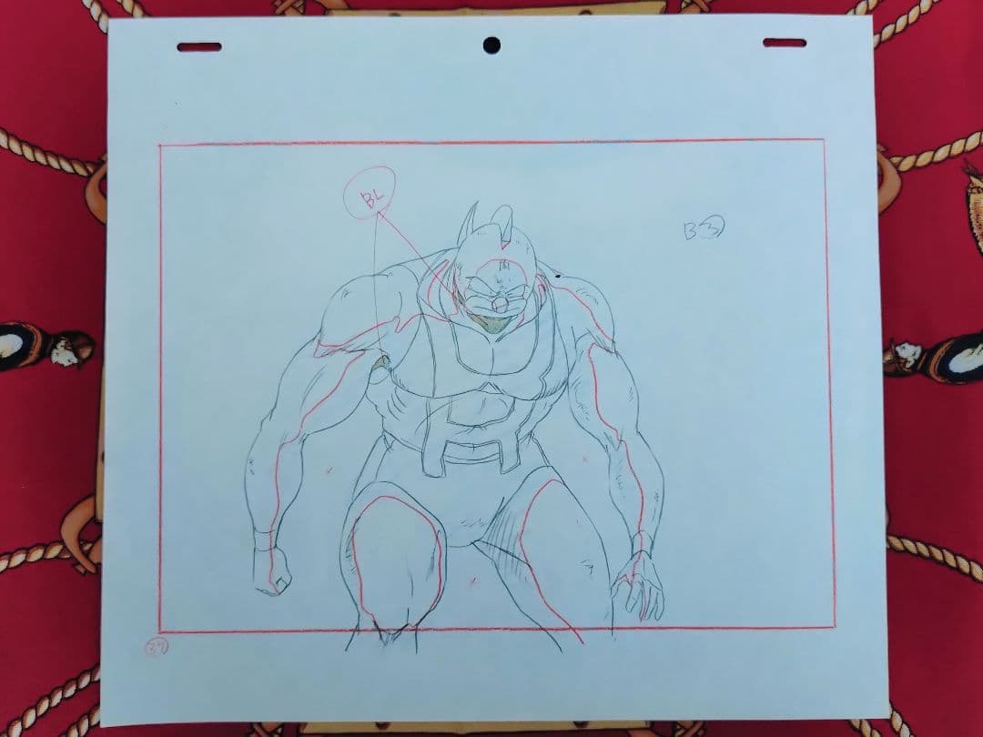 キン肉マン セル画 手描き 原画 スグル ゼブラ 当時物